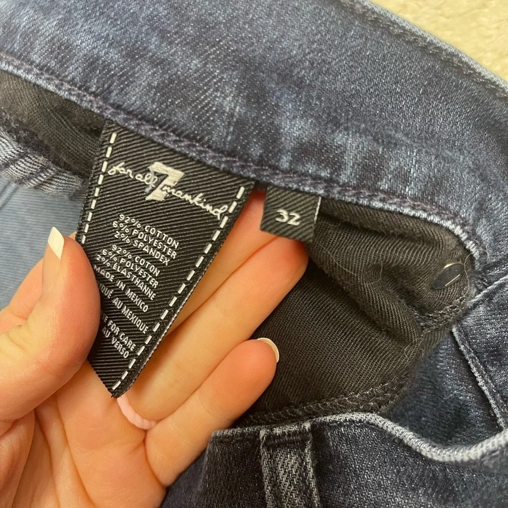 7 For All Mankind Jeans 32 Straight Leg Luxe Performance Stretch Denim - Picture 7 of 8